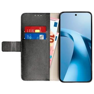 Just in Case PU-Couro Book Capa Preto Xiaomi 17T