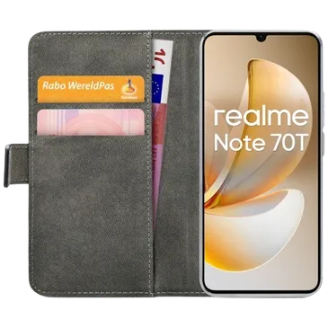 Mobilize PU-Couro Book Capa Preto Realme Note 70T