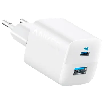 Anker 323 Dual USB USB-C Carregador Rápido 33W Branco