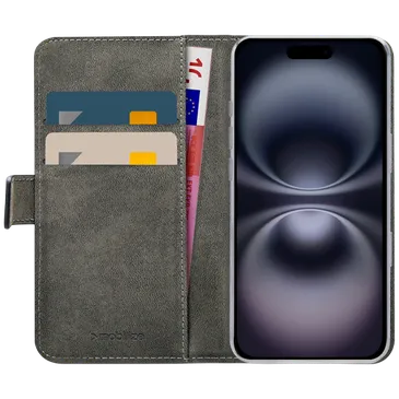 Mobilize Pu-Couro Book Capa Preto Apple iPhone 16