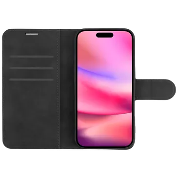Just in Case Pu-Couro Premium Book Capa Preto Apple iPhone 16
