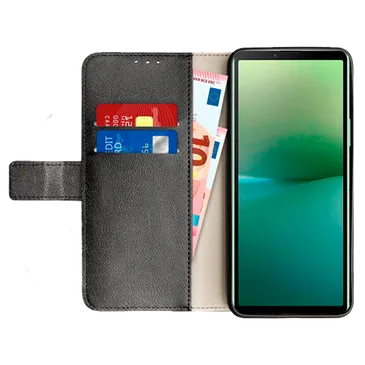 Just in Case Pu-Couro Book Capa Preto Sony Xperia 10 V
