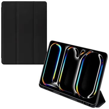 Mobilize PU-Couro Solid Folio Book Capa Preto Apple iPad Pro 2024/2025 13