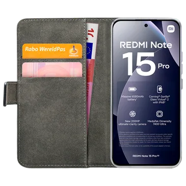 Mobilize PU-Couro Book Capa Preto Xiaomi Redmi Note 15 Pro