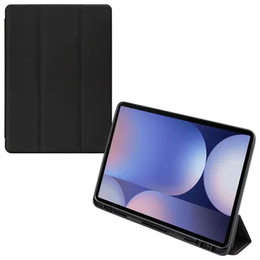 Mobilize Pu-Couro Solid Folio Book Capa Preto Samsung Galaxy Tab S9+/S9 FE+/S10+