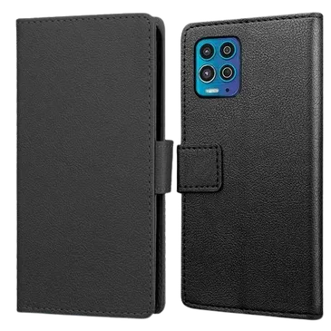 Just in Case Book Case Couro-PU Preto Motorola Moto G100