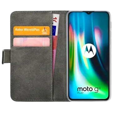 Mobilize Book Case Couro-PU Preto Motorola Moto G9 Play/Moto E7 Plus