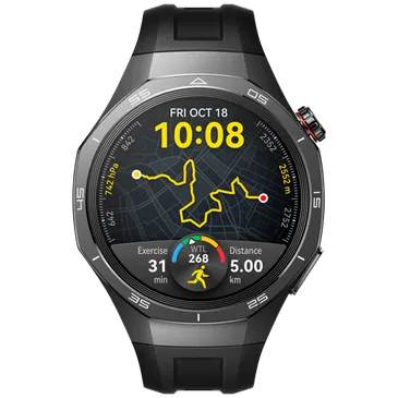 Huawei Watch GT 5 Pro 46mm Preto (Bracelete De Borracha Preta)