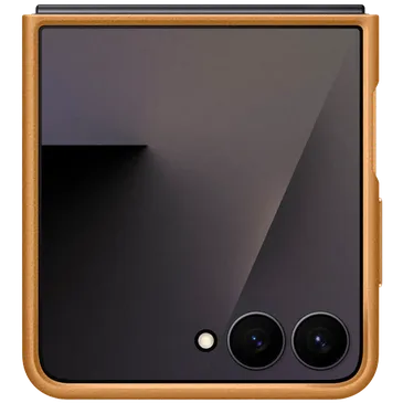 Samsung Kindsuit PU-Couro Back Cover Castanho Samsung Galaxy Z Flip 7