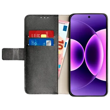 Just in Case PU-Couro Book Capa Preto Xiaomi 17