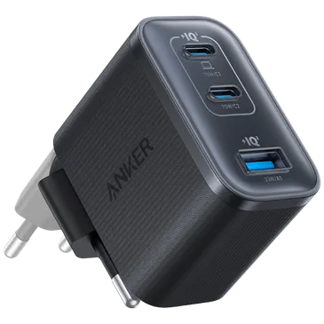 Anker Dual USB-C + USB-A Carregador Rápido 70W Preto