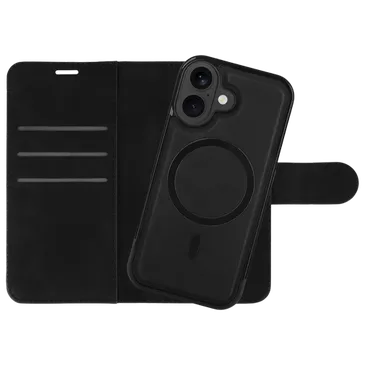 Just in Case Amovível PU-Couro Book Capa Preto Apple iPhone 17