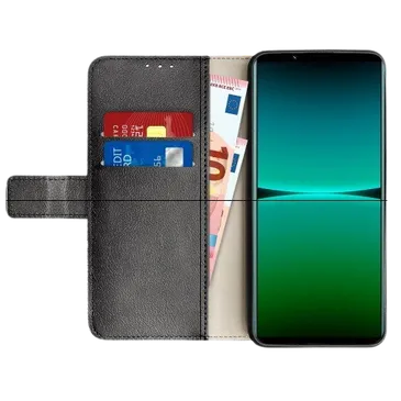 Just in Case Pu-Couro Book Capa Preto Sony Xperia 5 Iv
