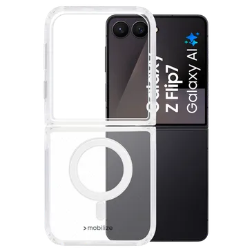 Mobilize PC Back Cover Transparente Magnético Samsung Galaxy Z Flip 7