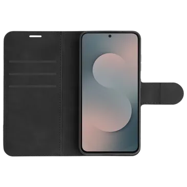 Just in Case PU-Couro Premium Book Capa Preto Samsung Galaxy S25 FE