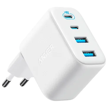 Anker Zolo Dual USB-A + Dual USB-C Carregador Rápido 50W Branco