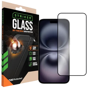 Striker D3O Vidro Temperado Edge To Edge Protetor De Ecrã Apple iPhone 14 Pro Max/15 Plus/16 Plus