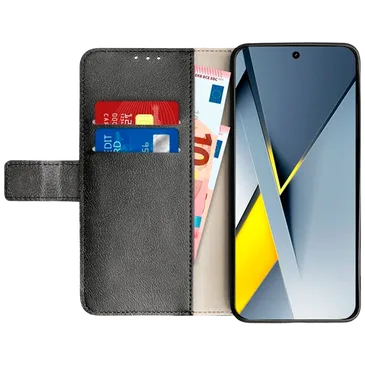 Just in Case PU-Couro Book Capa Preto POCO F8 Pro
