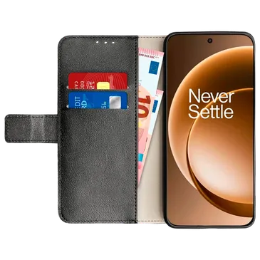 Just in Case PU-Couro Book Capa Preto OnePlus 15