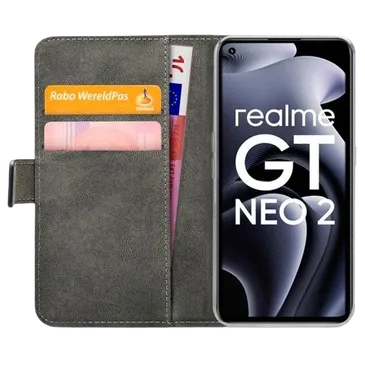 Mobilize Book Case Couro-PU Preto Realme GT Neo 2
