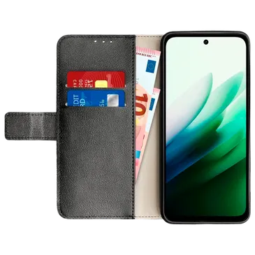 Just in Case PU-Couro Book Capa Preto Xiaomi Redmi 15/15 5G