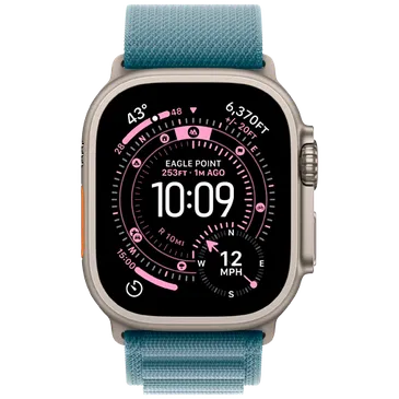 Apple Watch Ultra 3 49mm Titanium (Bracelete De Nylon Azul S)