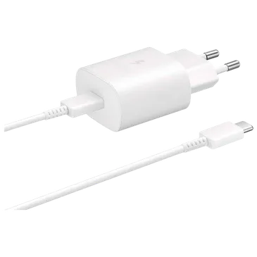 Samsung Carregador Rápido USB-C 25W + Cabo USB-C EP-TA800 Branco