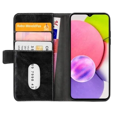 Mobilize Book Case Couro-PU Preto Samsung Galaxy A03s