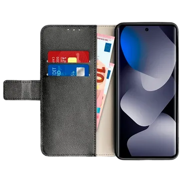 Just in Case PU-Couro Book Capa Preto POCO M8 5G