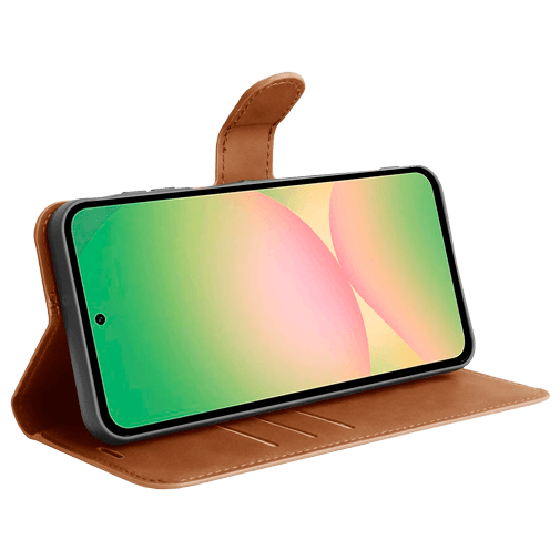 Just in Case PU-Couro Book Capa Castanho Samsung Galaxy A57 5G