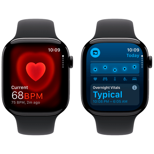 Apple Watch Series 10 4G 46mm Preto (Bracelete De Borracha Preta M/L)