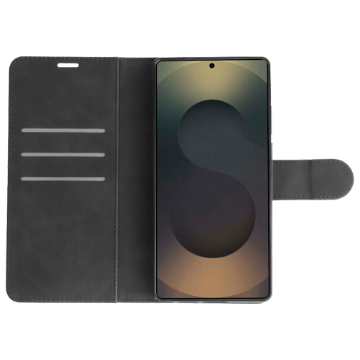 Just in Case Amovível Pu-Couro Book Capa Preto Samsung Galaxy S25 Ultra