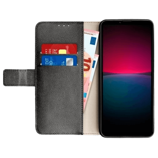 Just in Case Book Case Couro-PU Preto Sony Xperia 10 IV