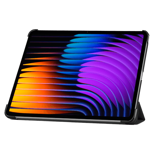 Just in Case Smart PU-Couro Book Capa Preto Xiaomi Pad 7/Pad 7 Pro/Pad 8/Pad 8 Pro