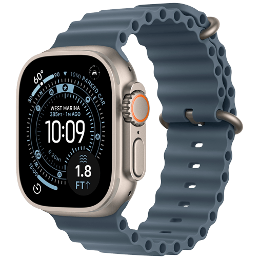 Apple Watch Ultra 3 49mm Titanium (Bracelete De Borracha Azul)
