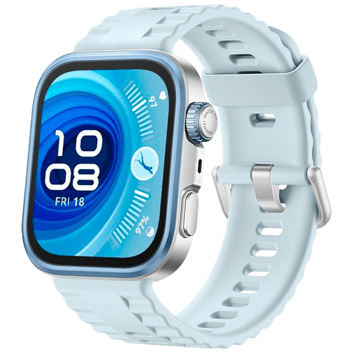 Huawei Watch Fit 4 Pro Prata (Bracelete De Borracha Azul)