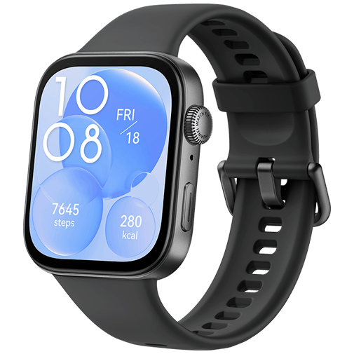 Huawei Watch Fit 3 Preto (Correia De Silicone Preta)