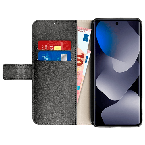 Just in Case PU-Couro Book Capa Preto POCO M8 5G