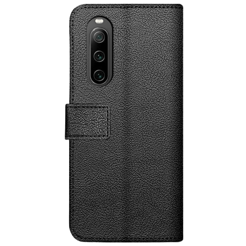 Just in Case Book Case Couro-PU Preto Sony Xperia 10 IV
