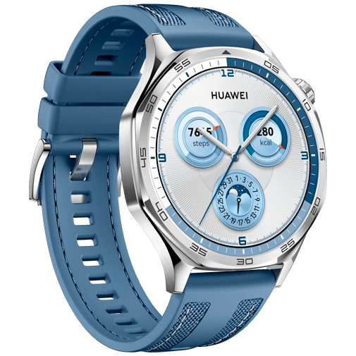 Huawei Watch GT 5 46mm Prata (Bracelete Em Tecido Azul)
