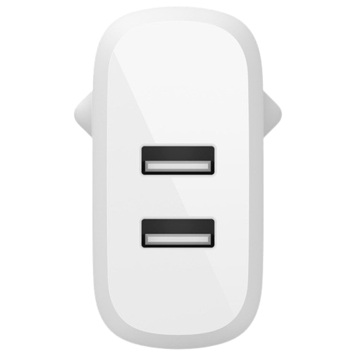 Belkin Boost Charger Dual USB Carregador Rápido 24W + Cabo Lightning Branco
