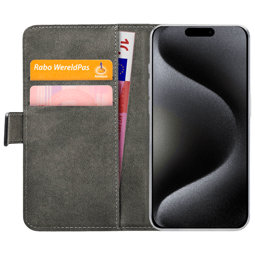 Mobilize Pu-Couro Book Capa Preto Apple iPhone 15 Pro