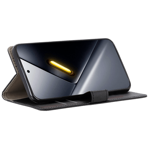 Just in Case PU-Couro Book Capa Preto POCO X8 Pro Max
