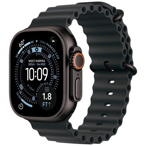 Apple Watch Ultra 3 49mm Preto (Bracelete De Borracha Preta)