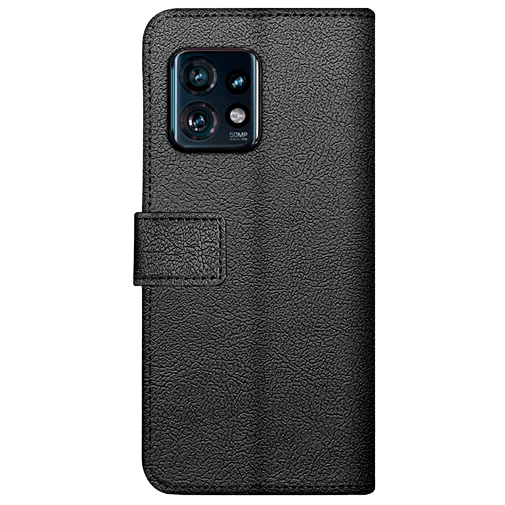 Just in Case Pu-Couro Book Capa Preto Motorola Edge 40 Pro