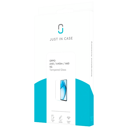 Just in Case Protector De Ecrã Transparente De Vidro Temperado OPPO A40/A40m/A60 5G