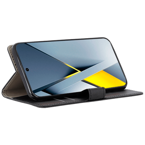 Just in Case PU-Couro Book Capa Preto POCO F8 Pro