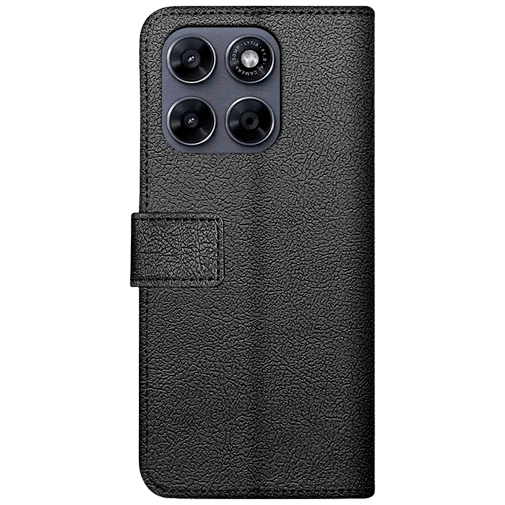 Just in Case PU-Couro Book Capa Preto Motorola Moto G67/G77/G87
