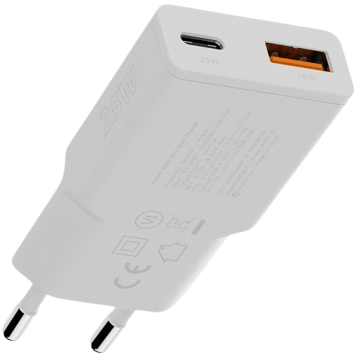 Xtorm Go2 Slimline USB-C Carregador Rápido 25W Branco
