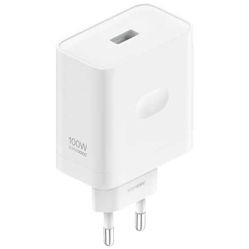 OPPO SuperVOOC Carregador Rápido 100W + USB-A USB-C Cabo Branco